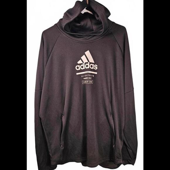 Adidas Men's Black Hooded Pullover Sweatshirt for Men Size XL - Picture 1 of 7